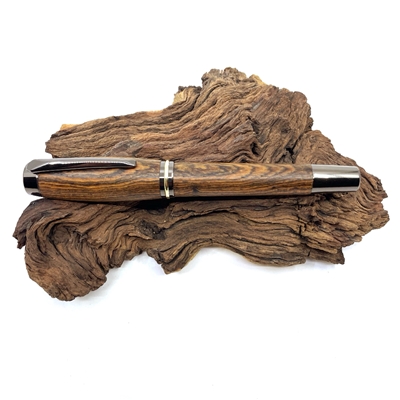 Drevené plniace pero Elegance - Bocote titanium