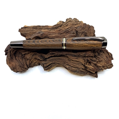 Drevené plniace pero Elegance - Bocote titanium